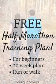 20 week half marathon training plan for