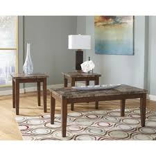 theo occasional table set warm brown