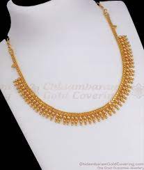 1 gram gold necklace design south indian jewelry nckn2553
