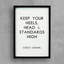 Wall Decor Coco Chanel Quote In Black