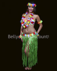 hawaiian dancer dress up costume green