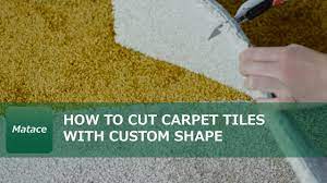 cut carpet tiles with custom shape