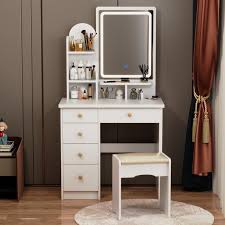 nordic makeup vanity table with mirror