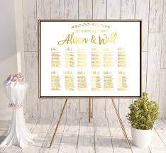 Gold Wedding Seating Chart Wedding Reception Wedding Seating Charts Custom Wedding Sign Custom Seating Chart Wedding Gold
