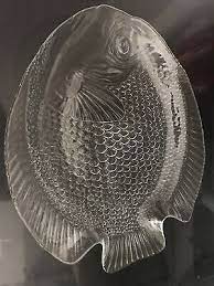 Arcoroc France Large Glass Fish Platter