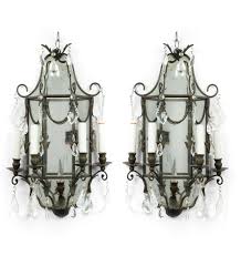 French Victorian Iron Wall Sconces Newel