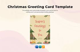 christmas greeting card template in