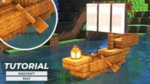 Minecraft] How to make a cute boat - YouTube