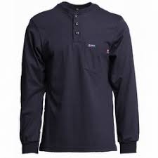 Lapco Fr 7 Oz Navy Ultra Soft Uniform Shirt