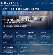 gifting or transferring delta skymiles