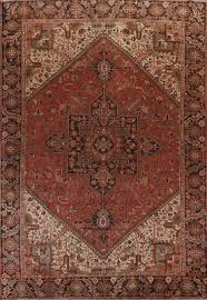 handmade wool heriz persian area rug 9x12