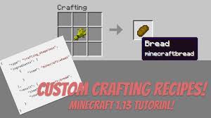 custom crafting recipes tutorial for