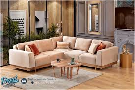 sofa sudut minimalis letterl wooden
