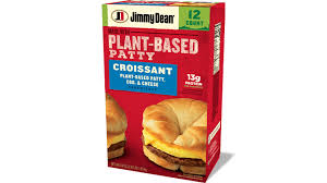plant based patty croissant breakfast