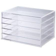 muji 5 drawer acrylic makeup storage