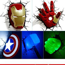 2020 Marvel Avengers Led Bedside Bedroom Living Room 3d Creative Wall Lamp Decorated With Light Night Light From Mustore0829 492 76 Dhgate Com