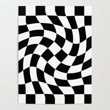 large checkerboard black white