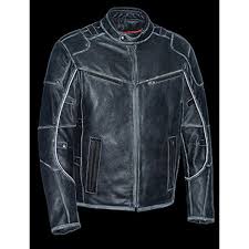 Milwaukee Leather Mens Vintage Distressed Triple Vented Jacket