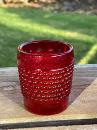 Thousand Eyes Votive Candle Holder Red