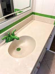 Diy Painted Bathroom Sink Countertop