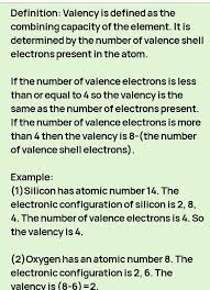 define valency by taking exles of