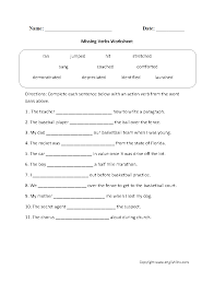 sentence building worksheets