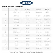 Old Navy Size Chart Baby Clothes Size Chart Baby Clothing