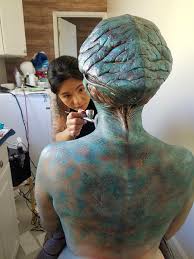 alien prosthetics body paint fashion