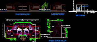 Guest House 2d Dwg Design Block For