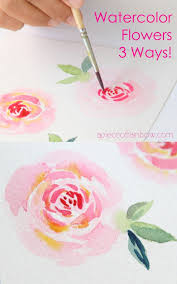 paint beautiful watercolor flowers in
