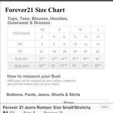 Size Chart Forever 21 Jeans The Best Style Jeans