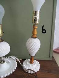 Milk Glass Table Lamp Vintage Choice
