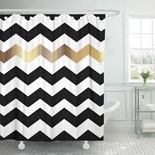 Black and white chevron curtains. Buy Contemporary Black White And Gold Chevron Popular Patterns Designs Shower Curtain 60x72 Inch By Felix Honey On Opensky