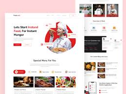 food delivery landing page design uplabs