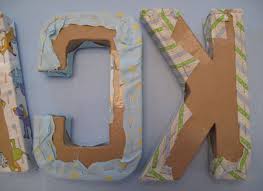 Baby Name Wall Hanging With Fabric Letters