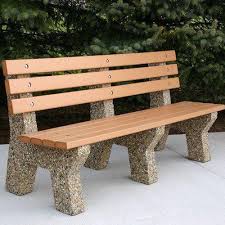 outdoor concrete cement bench cement
