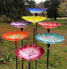 Birdbaths Handmade Blown Glass Garden