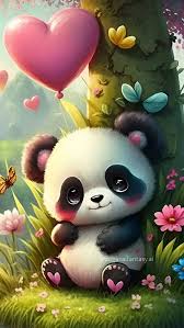 cute and sweet animated panda cute and
