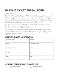 appeal letter for parking ticket