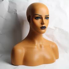 black mannequin head bust for lace wigs