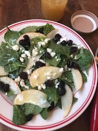apple spinach salad with honey mustard
