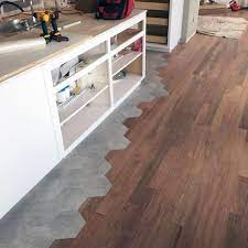 wood floor transition ideas