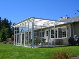 Large Shed Style Patio Cover W Glass