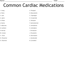 cardiovascular cations word