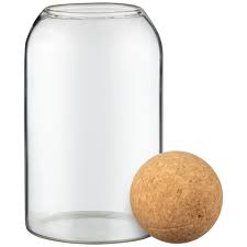 Glass Jar With Cork Lid Tableware B