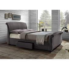 amazing grey sleigh bed with gray