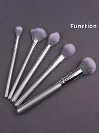 portable makeup brush set 5pcs wooden