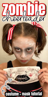 zombie cheerleader costume and face