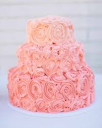 pink and red wedding cakes