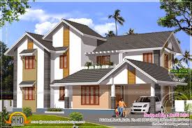 Elevation Of Sloping Roof House